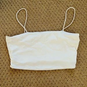 White thin strap crop top from Shein